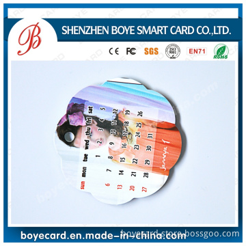 Abnormity PVC Promotional Gift Calendar Card